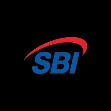 The SBI logo, visually representing the company mentioned in the post, is displayed against a black background. This signifies SBI Holdings' strategic move into the crypto exchange, Coinhako.