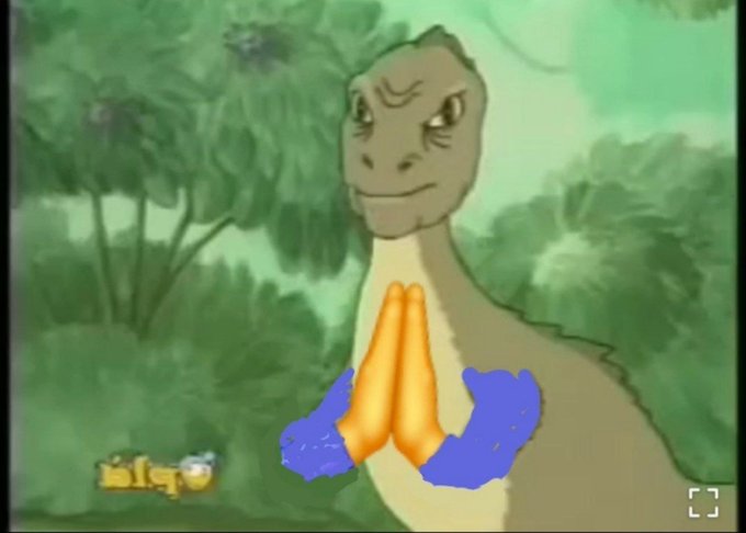 An animated lizard-like character with cartoon praying hands (one orange, one blue) superimposed on its chest stands in a green jungle setting, appearing to make a suggestion. The image humorously illustrates the post's question "Can he make a suggestion?" directed at @etherstreet, with a "BigQ" logo visible in the bottom left corner.