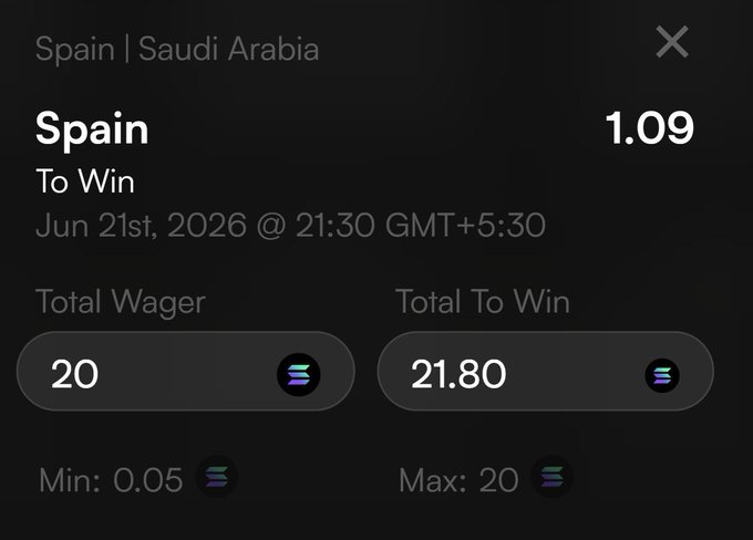 The image shows a screenshot of an app called "Divvy" displaying information related to the worldwide soccer tournament. The main focus is on Spain's performance, showing them have won 1,09 points against Kuwait Arabia with 21,890 total points. The screen also displays other scoring statistics such as Total Wager and Max:20. The post says, "Locking in with Spain for the World Cup using Divvy this year". It appears that someone is trying to secure a spot on the winning team by locking in their score on the app before the tournament begins at 21 sol or 0 let's cook.