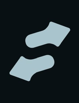 A pair of light blue footprints on a dark background illustrating a downward trajectory, symbolizing the continued decline of the $STONK token as it falls under the $200M market cap.
