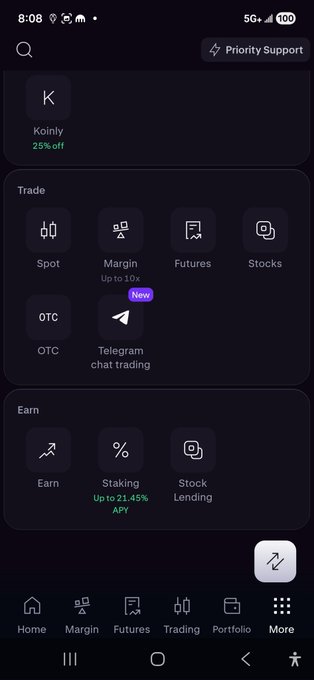 The image shows a phone screen with various icons, including a stock lending icon, an IPO icon, and a chat icon. The stock lending icon indicates that there might be a stock lending feature available for users. The IPO icon suggests that the app could provide information about IPOs or stock market updates. Lastly, the chat icon implies that the app supports real-time communication with other users. The post in the image provides more context to these icons and their potential uses on the phone screen.