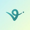 A stylized teal "V" logo, representing Virtuals Protocol, is displayed against a soft gradient background of blue and green hues. The minimalist icon visually aligns with the post's description of Virtuals Protocol's infrastructure for AI agents, symbolizing a unified platform for their digital and economic interactions.