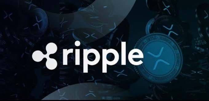 Ripple (XRP) cryptocurrency logo displayed over a background of stacked XRP coins.