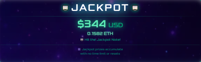 The image presents a screenshot of an advertisement for a slot machine, with the words "Jackpot" visible above the slot machine icon. The advertisement also mentions that there are 24 hours remaining before someone wins the jackpot. The text within the advertisement emphasizes that if a person uses this slot machine and wins the jackpot, they will be able to recoup their original investment of $3440 US dollars in eth coins. This advertisement is related to a post where people discuss the slot machine's payouts as they are running out.