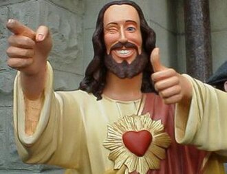 The image features a statue of Jesus Christ with his arms outstretched, giving a thumbs up sign. The caption below the statue reads "Matt Damon, co-founder of @Water, is coming to Ripple Swell - October 27-29 in NYC". This suggests that Matt Damon and Ripple Swell are collaborating on an initiative to provide clean water for 200 million people around the world. The connection between cross-border payments and clean water lies in the fact that both involve helping others and making a positive impact, whether it's through financial support or access to essential resources like clean water.