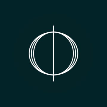 A minimalist white geometric logo featuring overlapping circles bisected by a vertical line, set against a dark teal background, visually representing the Cardano brand associated with the RealFi launch announcement.