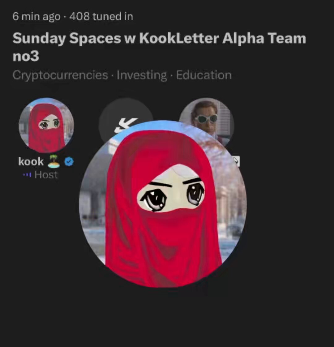 The image features a cartoon character with a red headscarf, which appears to be a woman or girl. She has black eyes and a face that looks like a cartoon drawing. The caption below the image reads "real $spcx alpha". This phrase is likely an inside joke or reference to the post's content.