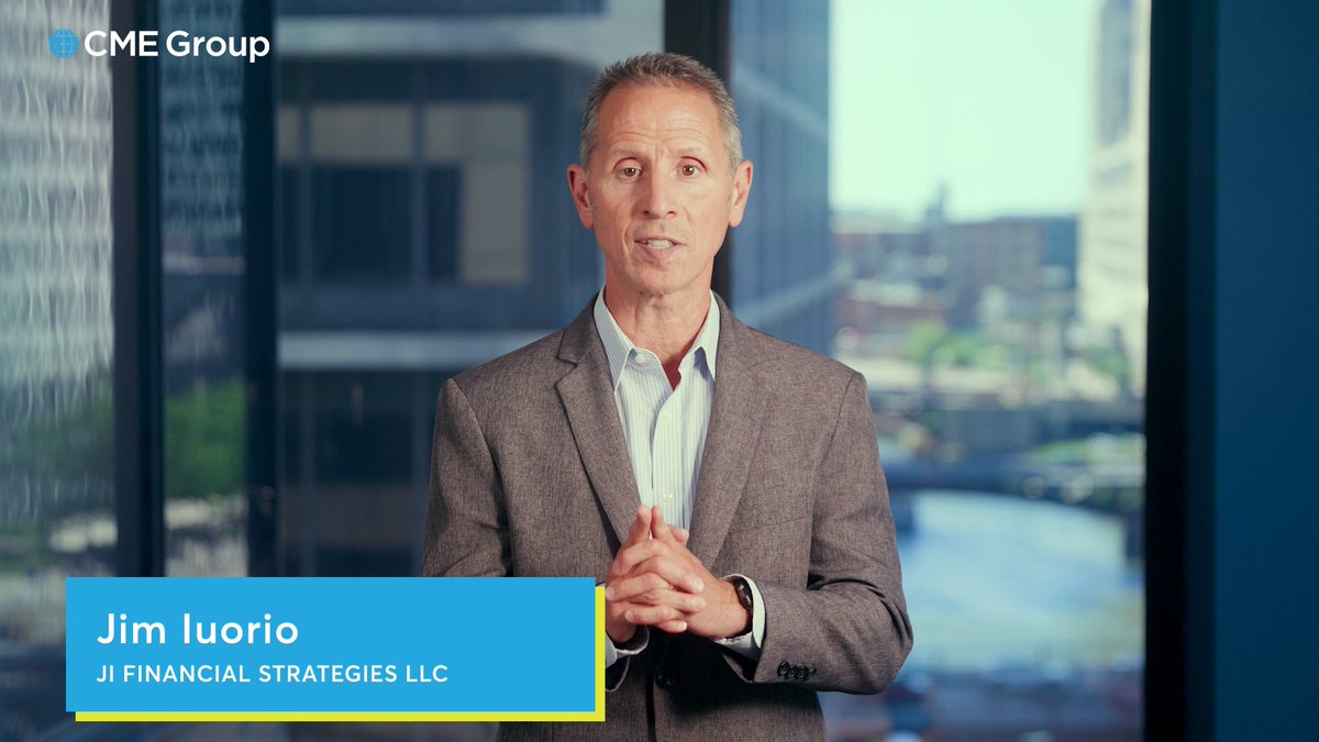 The image shows Jim Iuorio of JI Financial Strategies LLC in a gray blazer, captured mid-presentation against a backdrop of Chicago skyscrapers with the CME Group logo in the top left corner. His analytical expertise, as highlighted in the accompanying post, makes him a fitting commentator to explain the striking divergence between Ethereum's 70% decline and the Nasdaq's record highs, illustrating the emerging risk-off sentiment affecting crypto while tech stocks thrive.
