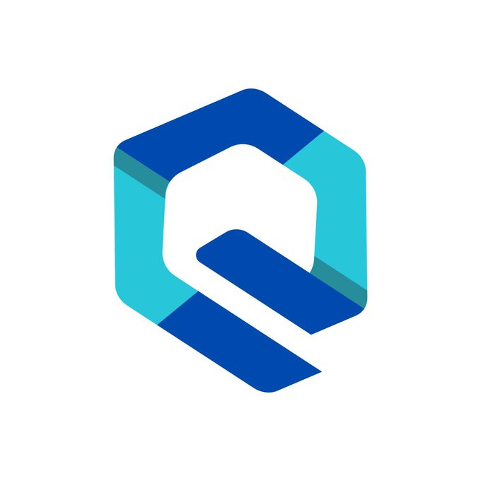 A blue and cyan hexagonal logo featuring a stylized letter 'e' design.