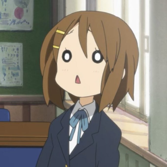 This image shows Yui Hirasawa from the anime K-On! with her signature blank, wide-eyed stare of shock, wearing her school uniform with a blue ribbon. The caption references various crypto tokens (Hyperliquid, Pump.fun, ENA, etc.), humorously juxtaposing the character's stunned, blank expression with the chaotic world of cryptocurrency trading.

A playful caption could be: **"Me staring at my portfolio after aping into Hyperliquid, Pump.fun, ENA, and the rest."**

The reaction image works well because Yui's iconic "loading screen" face perfectly captures that deer-in-headlights moment of watching volatile crypto markets—or perhaps the realization of what one has done.