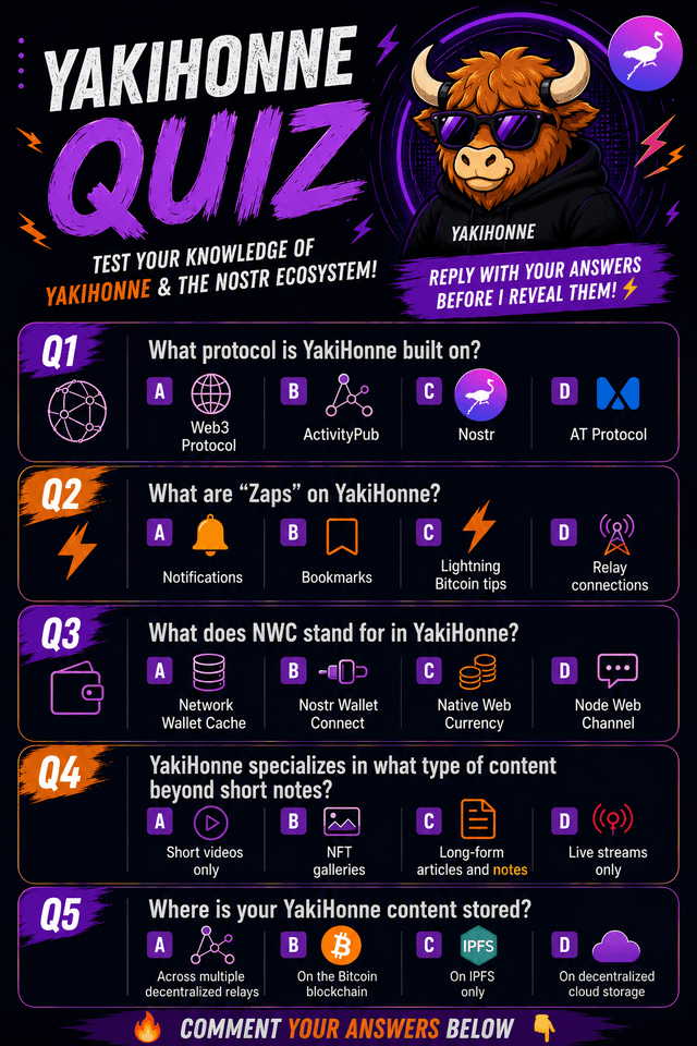 The image features a poster or flyer with a cartoon bull wearing sunglasses, which serves as an advertisement for a yakkhnne Q&A game. The poster includes questions about various topics such as "What does Yakuhune mean?" and "What is the meaning of yakkhnne?". The questions are designed to test one's knowledge on these subjects. The post also encourages viewers to comment their answers below, suggesting that they might be participating in a contest or sharing their thoughts with others who have taken the same Q&A game.