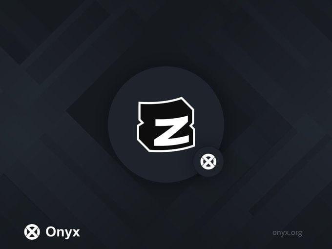 The image features a logo for a website called "Zealy and Ambassador", which is an online marketplace for selling and buying digital products, such as games or software. The logo consists of a white "Z" surrounded by black squares, with a small X in the center. The text "ONLYX.org" is also present on the image.