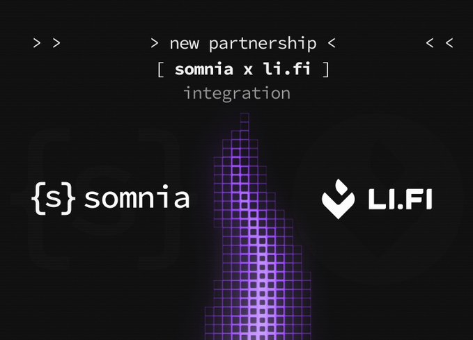 A black background with white text displays "New partnership" and "Somnia (Lifepay) x Lifepay integration".