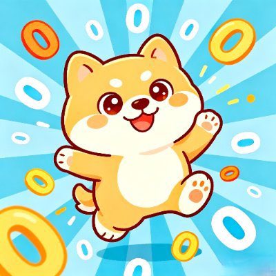 A cheerful cartoon Shiba Inu dog leaps joyfully amid floating ring-shaped treats and a bright blue background, visually representing the "杀零狗" meme token being launched by the overseas CZ community. The image captures the playful, meme-driven energy typical of new cryptocurrency launches aiming for major exchange listings.