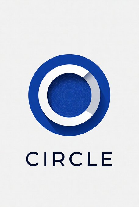 A minimalist blue circular logo with a textured inner ring above the word 'CIRCLE' in dark text on a white background.