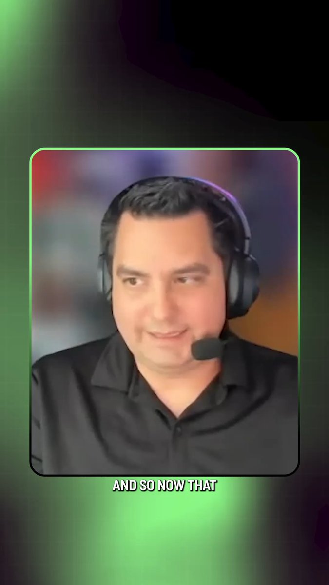 The image features a man wearing headphones, possibly for gaming or video conferencing purposes. The background of the image is black, which contrasts with the green glow coming from the top left corner. There are two texts displayed in the image that read "And so now that" and "And si now that". These texts seem to be related to a discussion about rewards on the daily or a comparison between two different types of rewards.