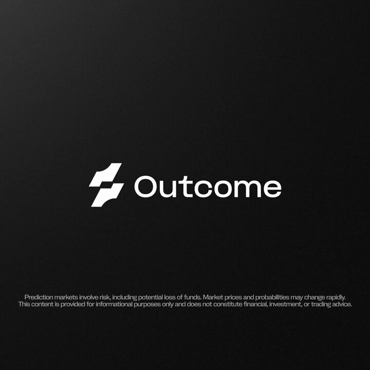 Outcome is a financial trading platform that allows users to invest in stocks directly through their browser or mobile device. It's designed for users who want an easy way to trade with multiple funds at once, without the need to go through the complicated process of setting up individual account balances and fund splits. The image shows out the logo "Outcome" displayed on a black background along with other information about how the platform works.