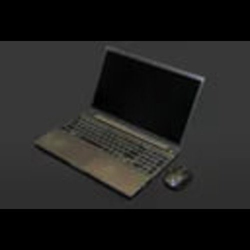 A laptop and computer mouse sit open on a dark surface. The image serves as a generic illustration accompanying a post about trending on-chain narratives, token contracts, and social media activity in the crypto space.