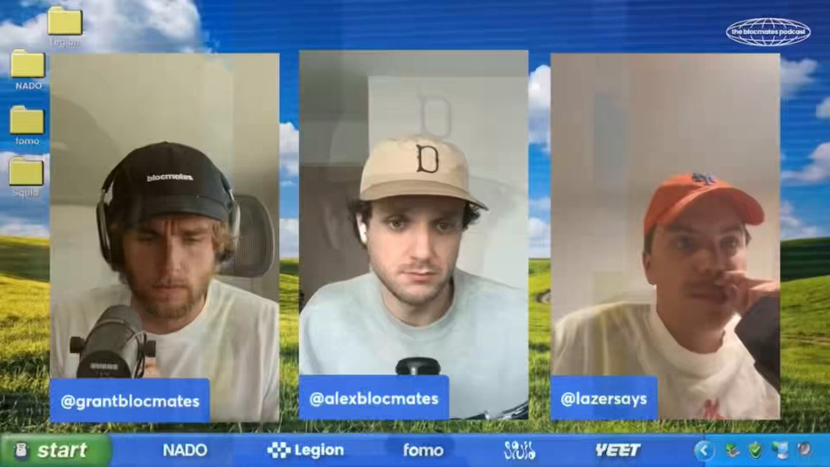 The image shows three men wearing baseball caps, each of them holding up their phones as if they are taking a picture or recording something interesting happening around them. The caption for this image reads "Focus on what is in the image and how it relates to the post #NADO".