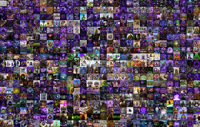 The image features a large, colorful mosaic composed of various images and icons related to the APEPE community. The mosaic spans across multiple pages, showcasing the creativity and diversity of the community's projects and initiatives over the years. The caption at the bottom of the image highlights that this contest has officially concluded, celebrating the achievements and contributions made by the APEPE community members in their creative endeavors.