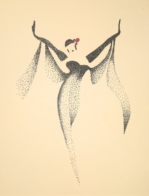 𝐀𝐨𝐚𝐥𝐧𝐦𝐣𝐥𝐨𝐬 𝐒𝐭𝐢𝐮𝐯𝐞 is a drawing of a woman with her arms outstretched. The image features a black and white style, which adds to the artistic quality of the piece.