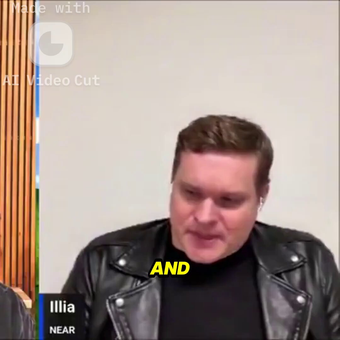 The image features a man wearing a leather jacket, with his face partially visible as he looks at something or someone off-camera. The caption of the image reads "10 years ago @NEARProtocol founder @ilblackdragon predicted this: AI will write ALL the code. No more third-party apps. Your personal AI becomes the ONLY window into computing... meaning it will literally drive your entire life". This statement is related to the post, as it suggests that the man's facial expression and body language are being captured by an AI system, which could potentially be used for various purposes such as analyzing emotions or predicting human behavior.