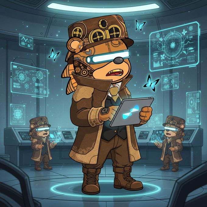 This is an illustrated cartoon of a hamster hanging out in front of a blue flowchart. The post discusses how good the Quip network is, which is a quantum networking company. This cartoon image depicts a hamster and two smaller versions of itself looking at technology.