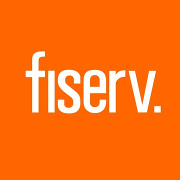 The image displays the Fiserv logo in white lowercase lettering against a vibrant orange background, with a distinctive period after the "v." This branding ties directly to the announcement that Fiserv has launched its Digital Asset Platform on Solana, marking the payments giant's entry into blockchain-based financial services with the Roughrider Coin as its inaugural use case.