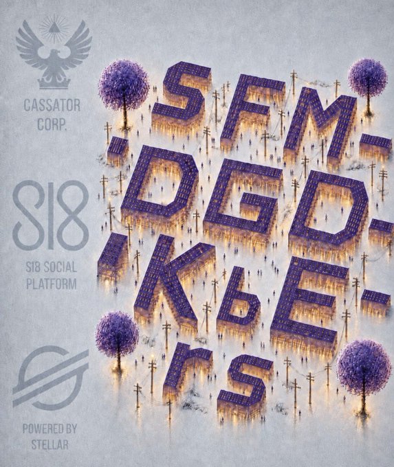 A promotional graphic for Cassator Corp.'s "Stake SL8 Get Bullion" staking campaign, featuring the SL8 social platform logo and "Powered by Stellar" branding alongside large 3D text reading "STAKE SL8 GET BULLION" rendered as illuminated block letters surrounded by small figures, power lines, and purple trees. The countdown urgency mentioned in the post aligns with the campaign's visually striking call-to-action design, emphasizing the limited-time opportunity before the August 4 deadline.