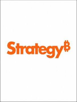 The image displays the orange "Strategy" logo (formerly MicroStrategy), which relates to the post about the company's recent SEC filing disclosing no BTC purchases or ATM share sales during the week of August 31 to September 7, while announcing an expanded $2B securities buyback program.