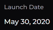 The image shows a black background with white text that reads "Lunch Date May 30, 2020". The date appears to be from May 30, 2020.