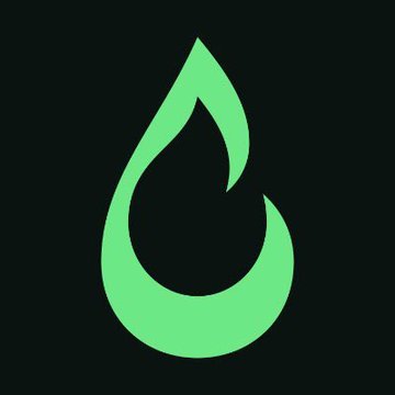 A green flame or torch icon logo on a black background, symbolizing the Torch ($TORCH) project launching on the Robinhood Chain as a new launchpad. The minimalist fire emblem visually represents the "Torch" brand and its blockchain debut.