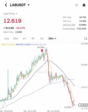 The image displays a stock chart with two lines, representing the price changes of a company's stock over time. The chart shows a downward trend towards 12:18 p.m., indicating that the market is experiencing a decline in the value of the company's shares at this particular moment. Additionally, there are financial statements and figures on the screen related to the trade, which further emphasize the current state of the stock market conditions.