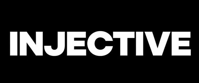 Bold white text reading 'INJECTIVE' displayed on a solid black background.