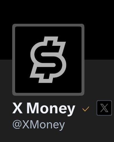 The image shows a profile for "X Money" with the handle "@XMoney," featuring a dollar sign logo in black and white alongside an X (formerly Twitter) icon. This appears to be a promotional post inviting engagement with the X Money platform.