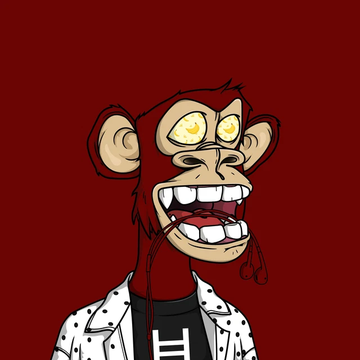 The image features a cartoon monkey wearing a white shirt with black polka dots, standing against a red background. The monkey has a big smile on its face and appears to be laughing or making a funny face for the camera. The caption of the image reads "HUGE Hedera Ape Club × Los Gatos giveaway. We're celebrating the next chapter of the ecosystem with a joint community giveaway. Rewards: 1x Hedera Ape Club NFT (190 $HBAR floor) 2x 50 $HBAR 1x Los Gatos VIP role (guaranteed free mint) 3x Los Gatos WL spots".