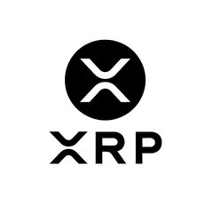 A black circular logo featuring the XRP symbol with 'XRP' text beneath it.