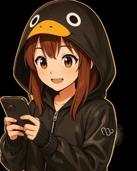 The image features a girl wearing a black hoodie with a penguin design holding a cell phone. The caption above the image reads "Hi X legend Attention is the hardest asset to measure and the easiest to waste. @wallchain built the protocol to capture that attention, verify it, and pay you for it." This suggests that the girl might be interested in or involved in an online community or platform where attention is highly valued, such as a social media platform or a gaming community.
