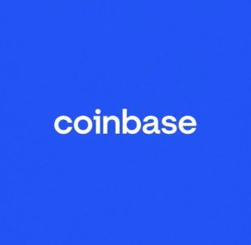 The image displays the Coinbase logo in white lowercase text on a solid blue background, representing the cryptocurrency exchange platform that hosts the Base network referenced in the post about tokenization driving the next crypto supercycle.