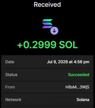 A Solana transaction confirmation showing a successful receipt of +0.2999 SOL, verifying the purchase of 3 million $BULLSEM tokens as advertised.