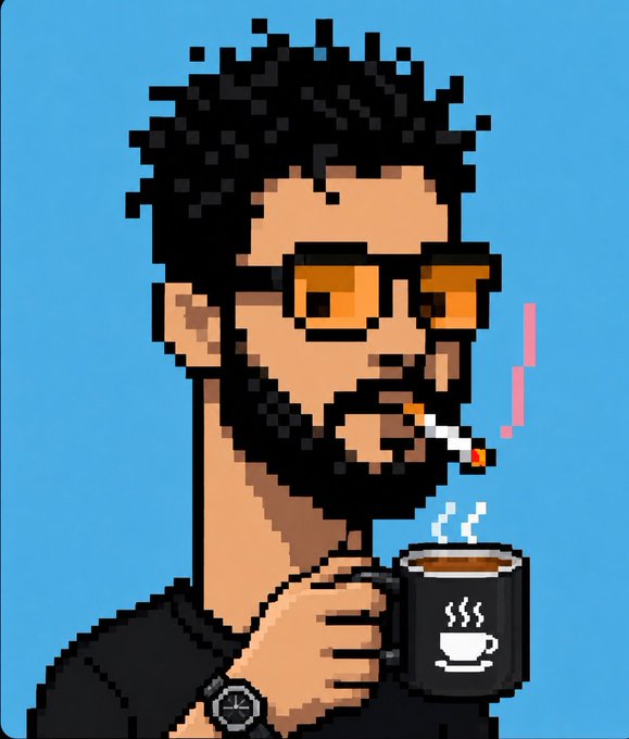 The image features a man with glasses holding a cup of coffee and smoking a cigarette. The caption above the image reads "Gm CT. So, Many projects only create temporary hype, but real growth comes from consistency and a smooth user experience." This statement is related to the image because it highlights the importance of consistency in creating a successful project or idea, just as the man's consistent actions of drinking coffee and smoking a cigarette contribute to his overall appearance.

The post also mentions that @useTria simplifies Web3, which could be interpreted as the process of making things easier for users who are new to the world of cryptocurrency or blockchain technology. This can be related to the image by considering how the man's actions in the photo might be simplified through the use of modern technology and tools like smartphones, laptops, or even smart home devices that make everyday tasks more efficient and convenient.