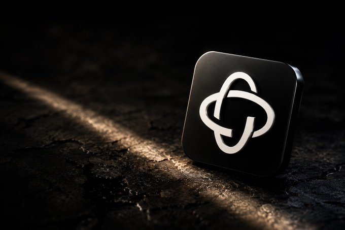 The image features a square app icon with a white cross symbol at its center, placed on a dark surface. The background of the image is black, which contrasts with the white icon. The text accompanying the image reads "14 months of consistent Uniswap LP positions, zero liquidations, no rug exposure. That wallet gets the same whitelist slot as an account that aped into three failed launches last quarter. Same access, different behavior." This message seems to be related to a discussion about cryptocurrency and its features or limitations.