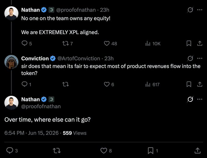The image shows a Twitter feed with three posts displayed side by side. The first two posts are about Conviction and Conviction, while the third one is about Hyperliquid. The posts discuss the importance of being early to great products and how it helps in building conviction before others catch on. The posts also include mentions of $HYPE and Hyperliquid, which might be related to the content of the image or could be part of a conversation happening within the Twitter community.