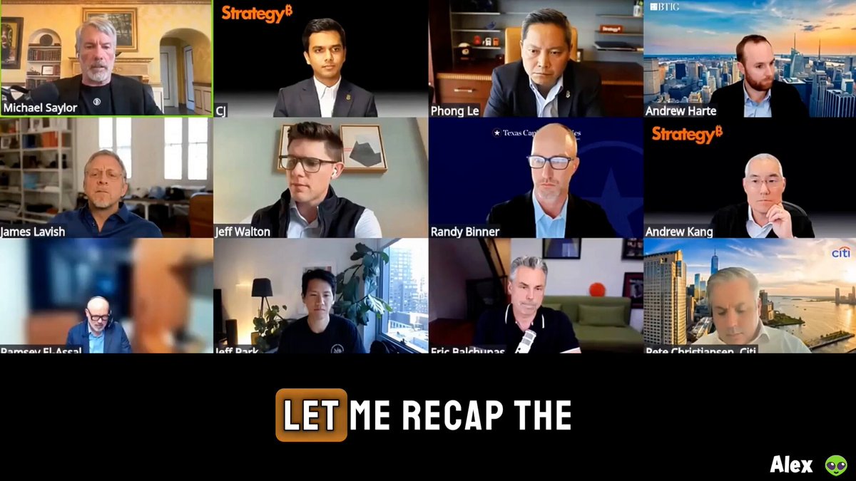 The image shows a group of men sitting at their desks, with some of them appearing to be wearing suits. They are all looking at a computer screen that displays a message about letting me recall the song "Let Me Recap The" by Saylor Karp. This suggests that they might have been participating in an online meeting or discussion related to the song and its lyrics.