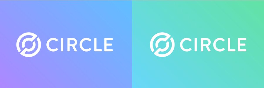 The image features two square logos for "circle" - one with purple and one with blue colors. The companies are fighting over money, which was stolen from USDC users who had their $420 million frozen by a lesser-known firm named Zama. They argue in court while innocent people suffer the consequences of this malicious act. The focus on these two conflicting logos highlights the ongoing dispute between "circle" and its accuser.
