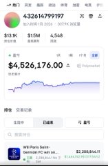 A Robinhood portfolio screenshot shows a total value of $4,526,176.00 with a 1.98% gain ($13.1K today), displayed alongside a chart of the SPX index and a German FC position worth $2,288,844.11, visually supporting the post's claim of profitable automated trading using a Claude-built bot.