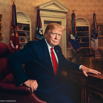 Former President Donald Trump is pictured in the Oval Office, relevant to his reported attendance at a crypto summit with SEC and CFTC chiefs.