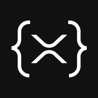A white stylized "X" logo enclosed in curly braces on a black background, representing the XRP Ledger (XRPL) network referenced in the post about its milestone of 2.6 million successful payments in a day.