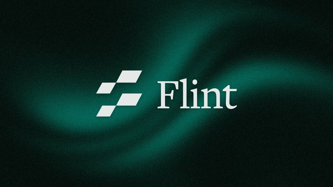 The image features a logo for a company called @flintrwa. The logo consists of a white "F" and the word "Flint" written below it, both in black text against a green background that looks like a wave or a swirl pattern. The image is described as being "very colorful," which adds to its visual appeal. The post about diversification suggests that investing in assets outside of traditional stocks can be an interesting way to grow one's wealth. The company behind @flintrwa seems to be offering a unique opportunity for investors, backed by real estate and providing regular payouts.