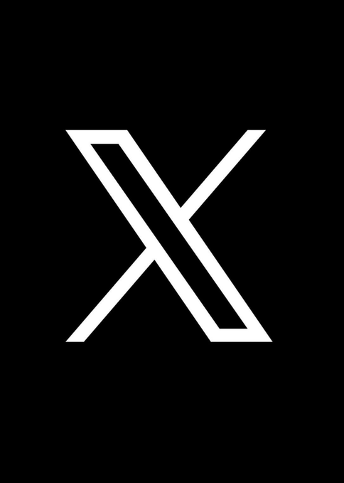 A stylized white letter 'X' logo on a solid black background.